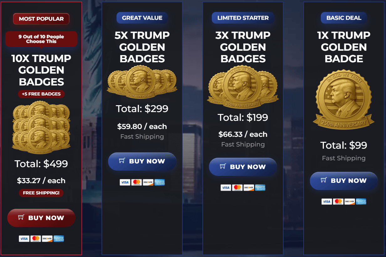 trump badge buy