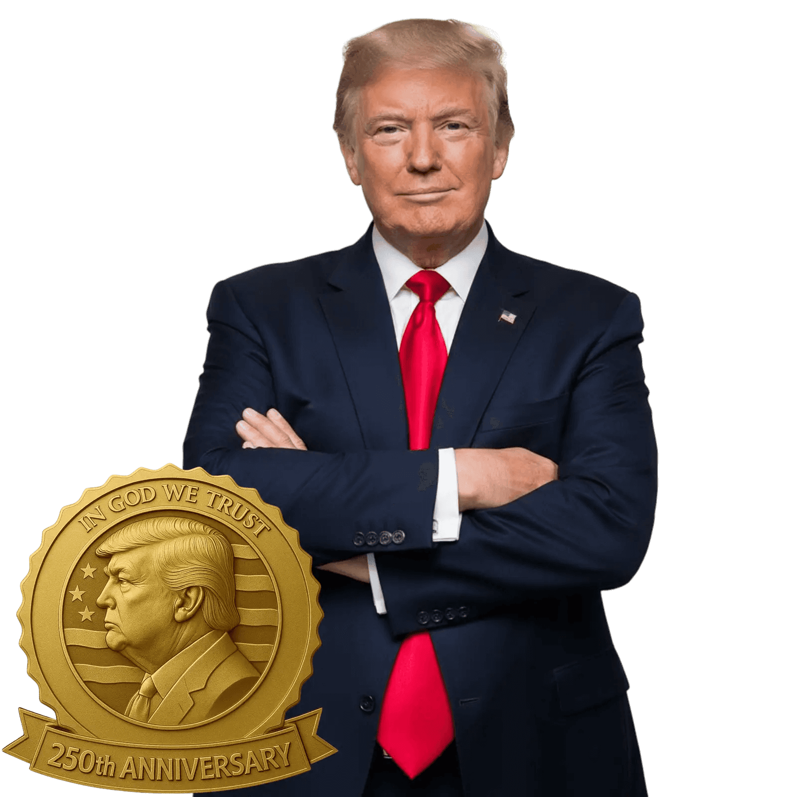 trump golden badge